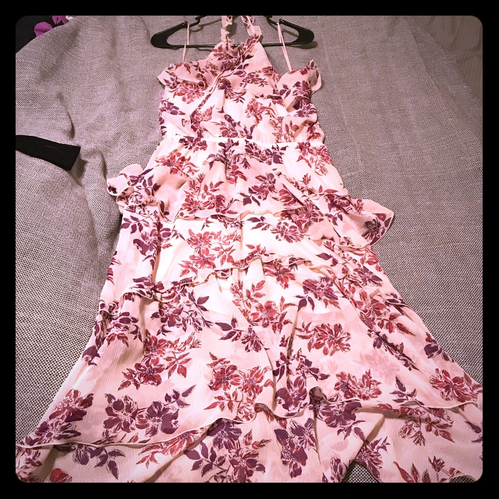 Alter top ruffle maxi dress